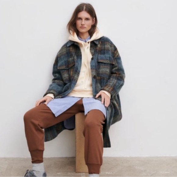 Zara long plaid jacket size XS - Picture 8 of 13